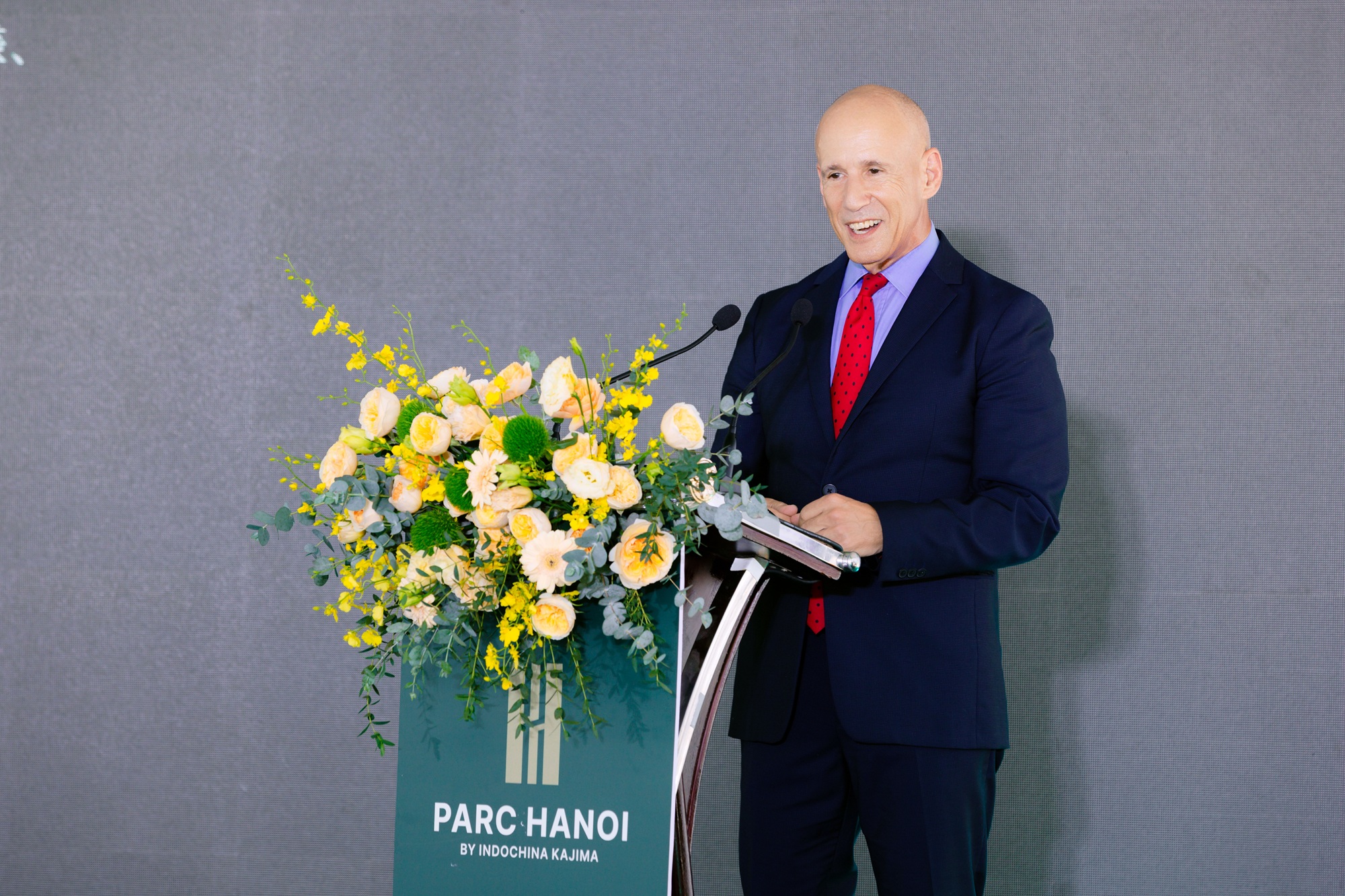 Peter Ryder at Parc Hanoi Topping Out ceremony